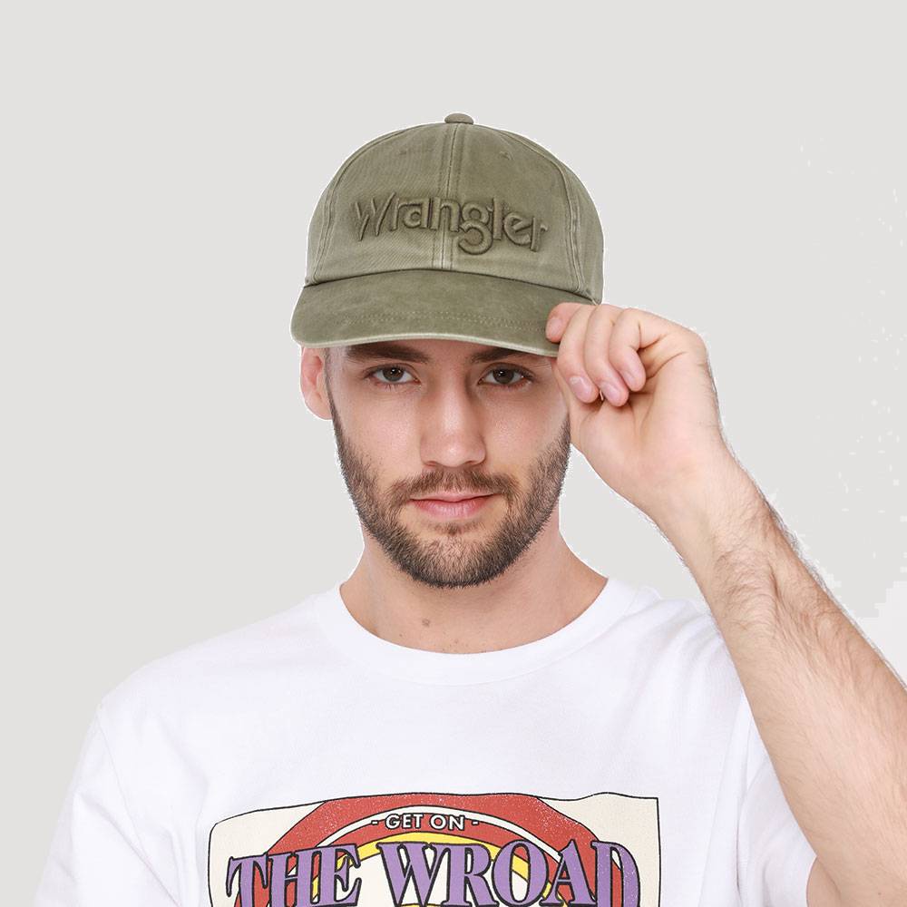WRANGLER หมวกผู้ชาย ทรง SEASONAL รุ่น WR W2803206 สีเขียว หมวก เสื้อผ้าผู้ชาย หมวกผู้ชาย