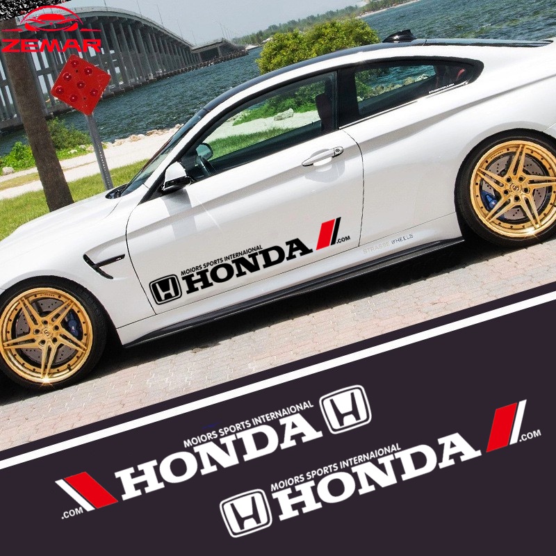 สติกเกอร์ กันน้ํา ป้องกันรอยขีดข่วน สําหรับติดตกแต่งประตูรถยนต์ Honda civic 11th gen fd fc eg fk HRV Jazz City Mugen Fit Vezel Accord BRV WRV Stream