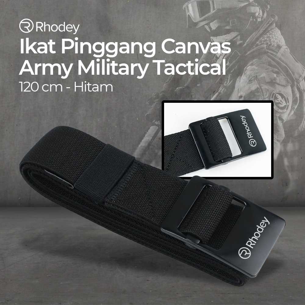 Primal Rhodey Canvas Army Military Tactical Belt 120 cm - 9816