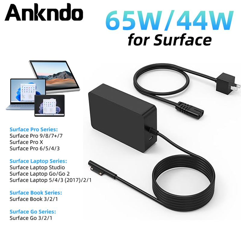 For Microsoft Surface Adapter ของแท้ สำหรับ Surface Pro 3 / 4 / 5 / 6 / 7 1796 Go 123 44W 15V 2.58A สายชาร์จ Charger