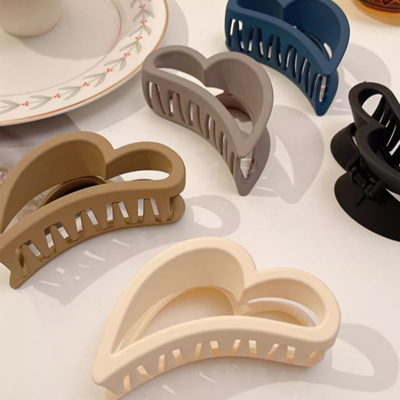 คลิปปลาฉลามฝรั่งเศสคลิปหนีบผมขนาดใหญ่คลิปผมหัวใจหยิกสุภาพสตรี Headwear