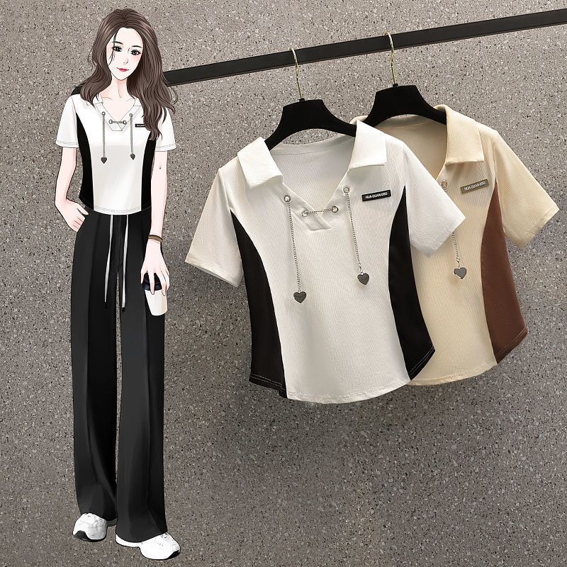 เสื้อยืดโปโล ทรงหลวม ขนาดใหญ่ แฟชั่นฤดูร้อน สไตล์เกาหลี สําหรับผู้หญิง20231220