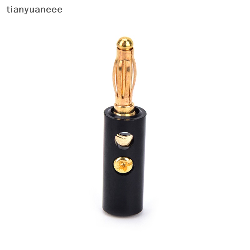 Tianyuaneee ปลั๊กกล้วยเชื่อมต่อลําโพง 4 มม. สีทอง 10 ชิ้น ต่อล็อต