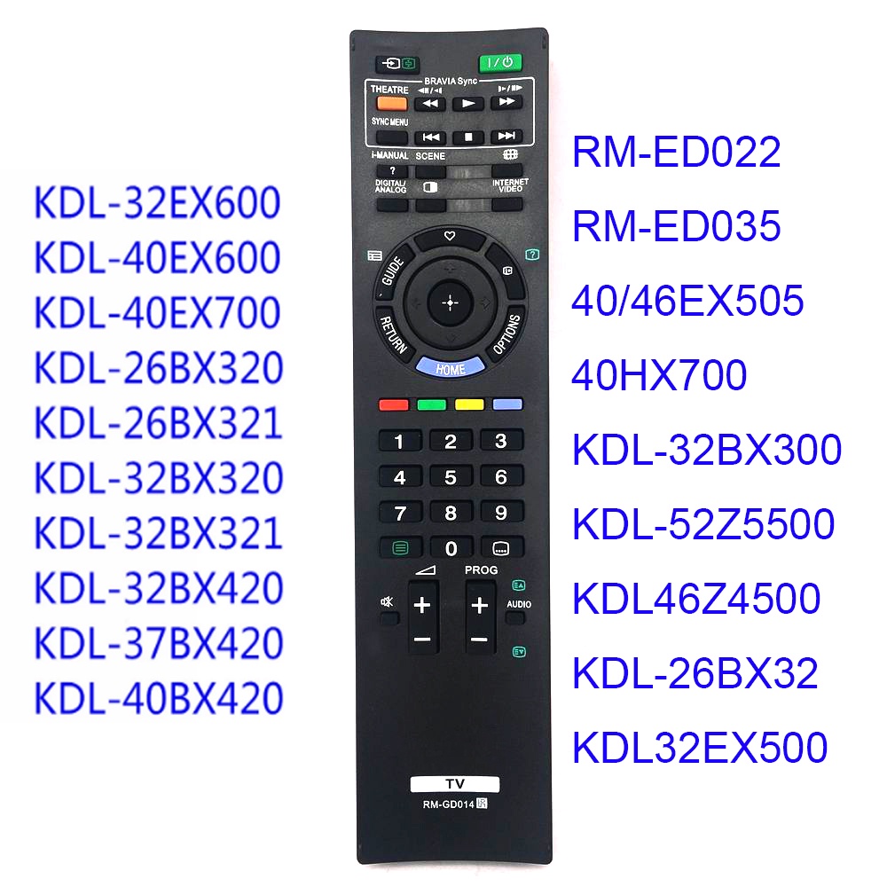 รีโมทคอนโทรลสําหรับ SONY RM-GD014 RM-GD005 KDL-52Z5500 BRAVIA LCD HDTV TV KDL-46Z4500 55Z4500 46EX50