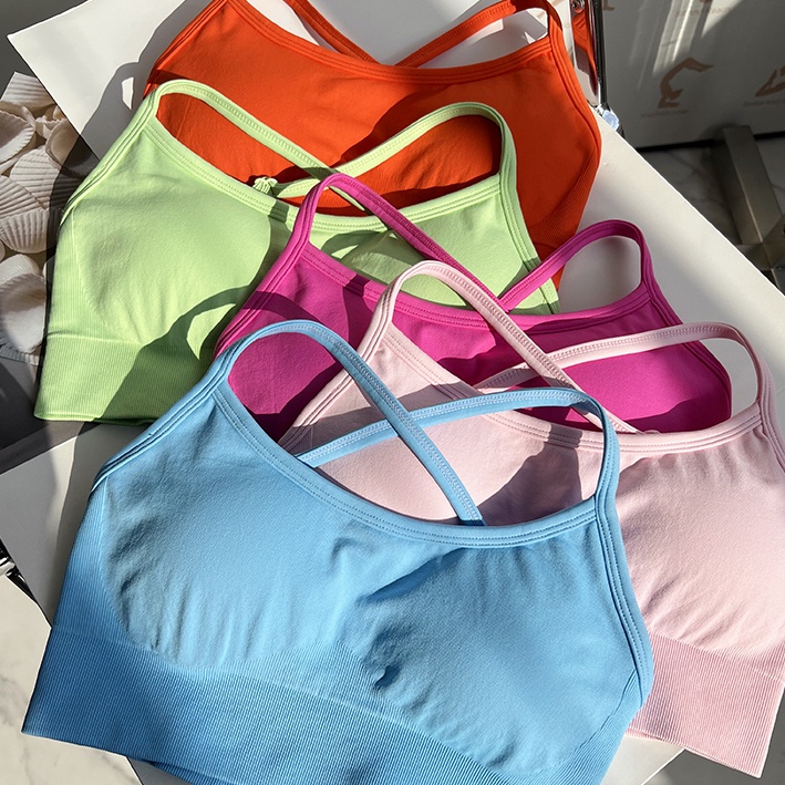 【YOGATRUTH】สปอร์ตบรา ไร้รอยต่อ สุดเซ็กซี่ สีนู้ด สําหรับใส่ออกกําลังกาย เล่นโยคะ พิลาทิส วิ่ง ฟิตเนส