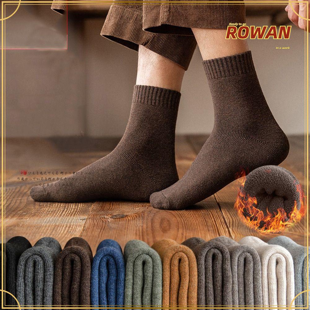 Rowans ถุงเท้าผ้าโพลีเอสเตอร์ไฟเบอร์ กันหิมะ ระบายอากาศ ให้ความอบอุ่น หลากสี เหมาะกับฤดูหนาว สําหรับผู้หญิง