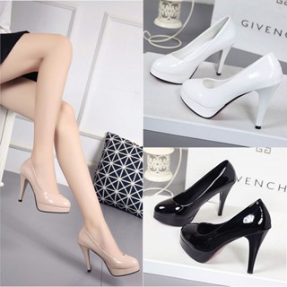 รองเท้าส้นสูงของผู้หญิงทันสมัย ส้นรองเท้าสูงประมาณ 10 ซม วัส…