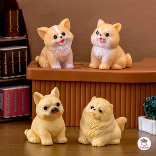 น้องหมาปุ๊กลุ๊ก [ เซต 10 ชิ้น ] ตุ๊กตาจิ๋ว โมเดลจิ๋ว แต่งสวน ตุ๊กตาแต่งสวนจิ๋ว ตุ๊กตาจัดสวนถาด