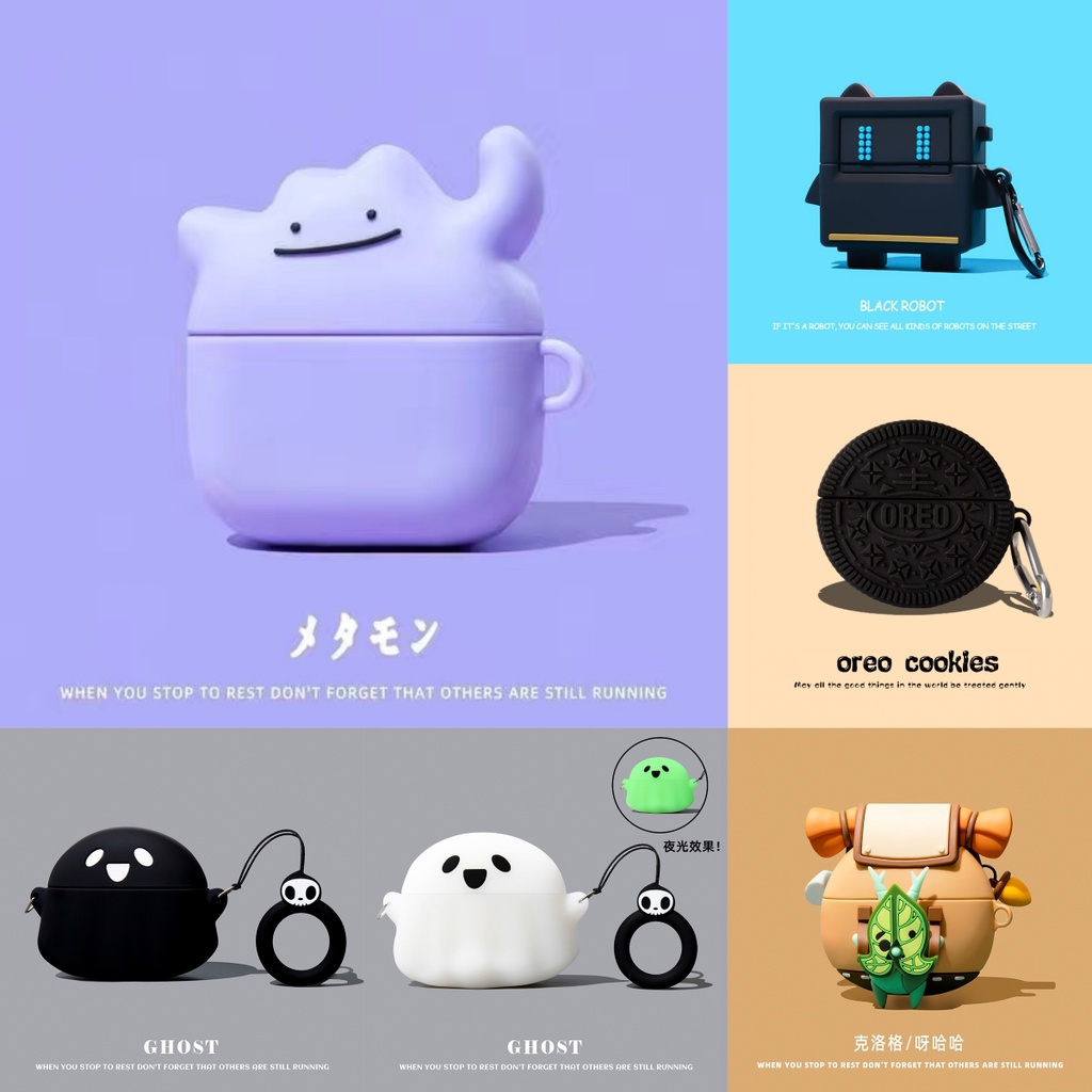 For EDIFIER W220T Case Cute Ghost 3D Cartoon EDIFIER W220T Silicone Soft Case Shockproof Shell Cinde