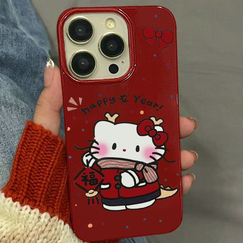 พร้อมส่ง เคสโทรศัพท์มือถือ ลายการ์ตูนแมวน่ารัก สไตล์จีน สําหรับ Apple Iphone 11 14pro 13 7 128 15