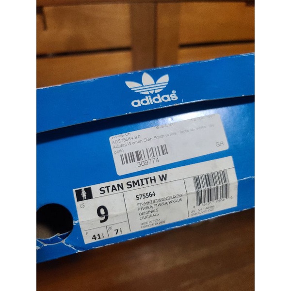 Adidas WOMEN'S STAN SMITH LIMITED EDITION รองเท้าผ้าใบลายดอกไม้ ไซส์ 9 แฟชั่น