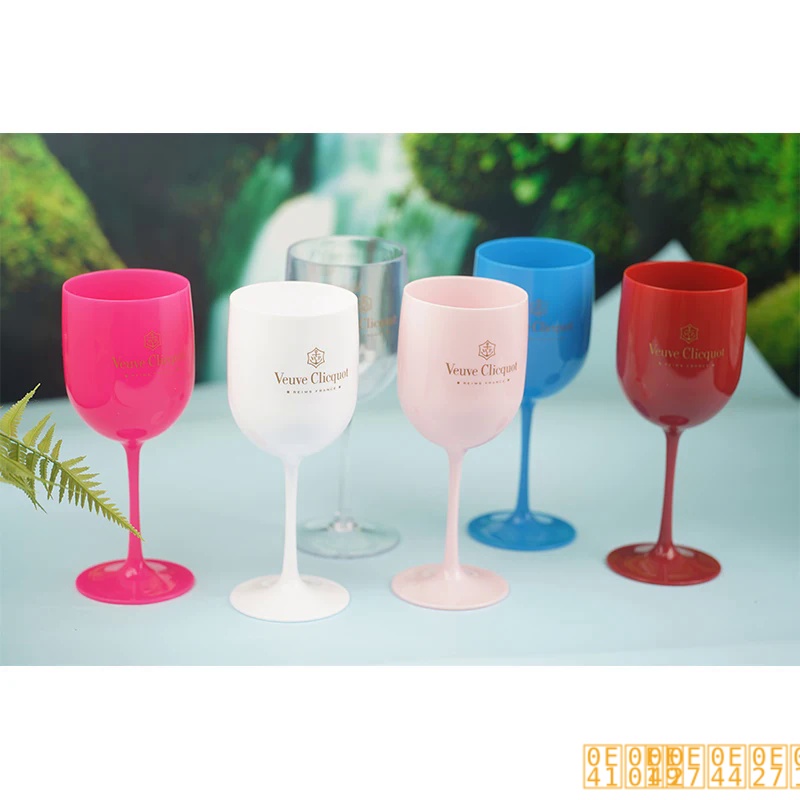 !! # @ 500Ml Veuve Clicquot ขลุ่ยแว่นตาแก้วไวน์พลาสติกเครื่องล้างจานปลอดภัยสีขาวอะคริลิแก้วแชมเปญโปร