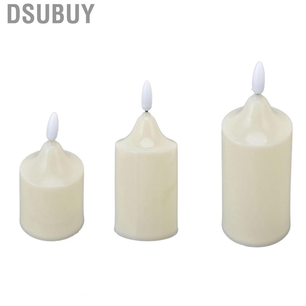 Dsubuy Flameless Candles Decorative LED Pillar Holiday Wedding Party Decor