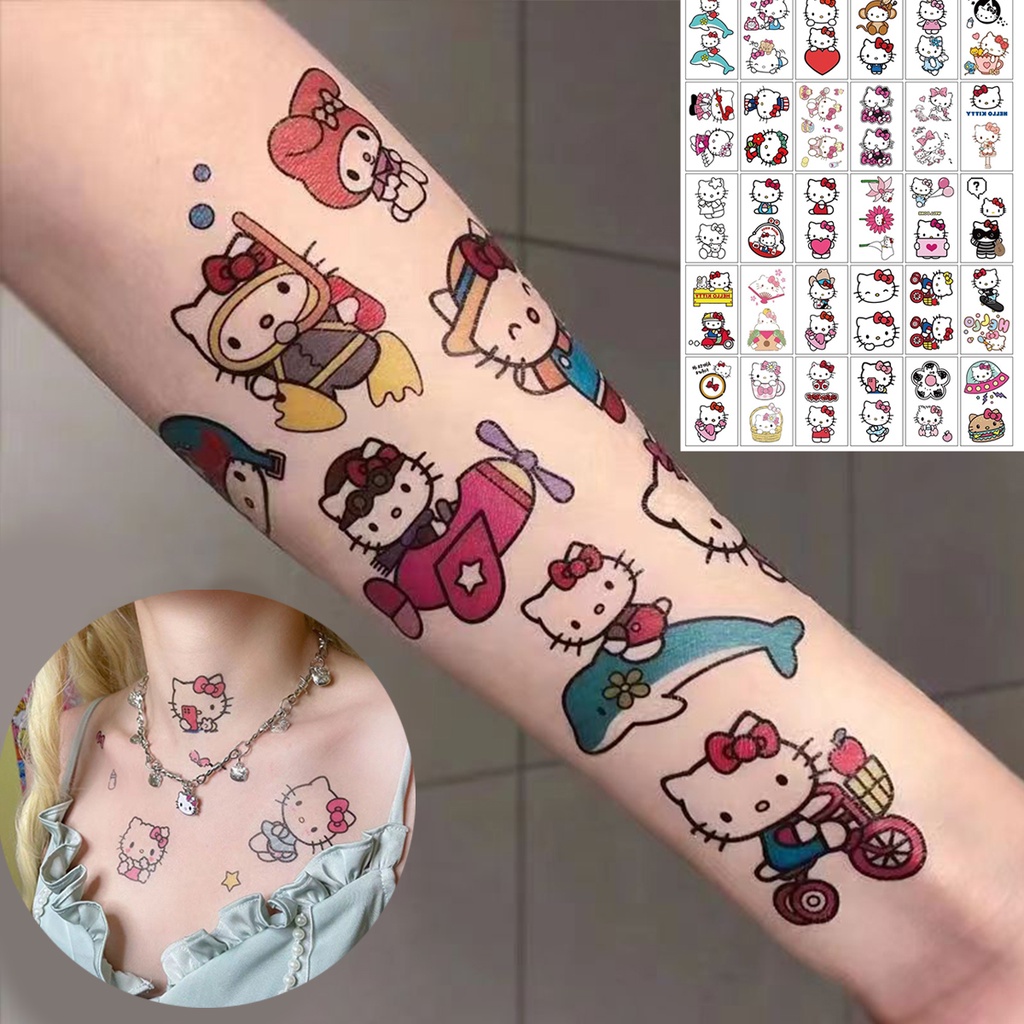 30 ชิ้น/แพ็คการ์ตูน Kuromis Kitty สติ๊กเกอร์รอยสักสําหรับเด็ก Kuromi Water Transfer พิมพ์สติกเกอร์สําหรับของเล่นเด็ก