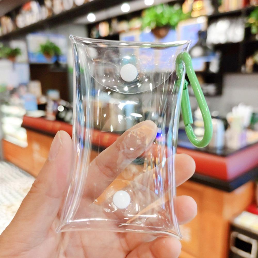 Tonfashion กระเป๋าเก็บเหรียญ PVC ใส ขนาดเล็ก ทนต่อสิ่งสกปรก ใส ขนาดเล็ก สําหรับผู้หญิง