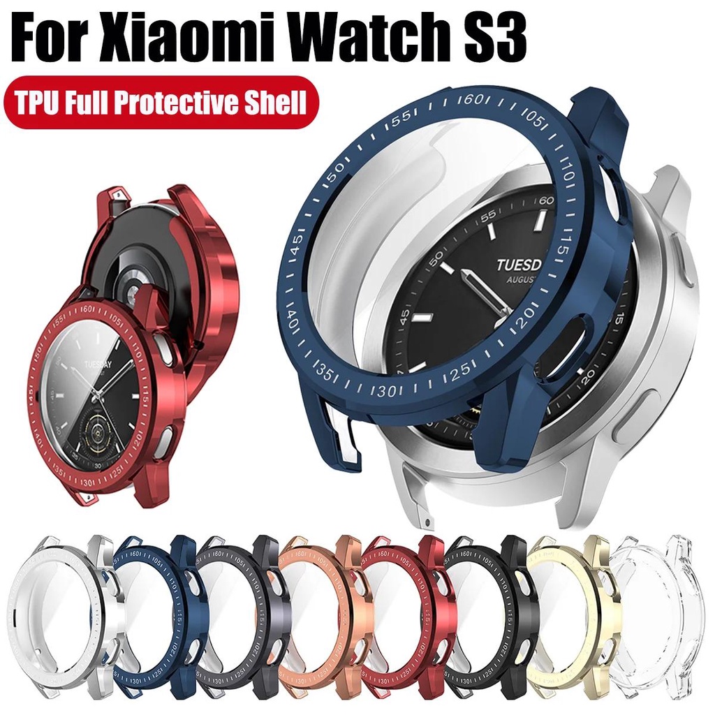 เคส Tpu นิ่ม ป้องกันรอย รอบด้าน อุปกรณ์เสริม สําหรับ Xiaomi Watch S3 Mi Watch S3