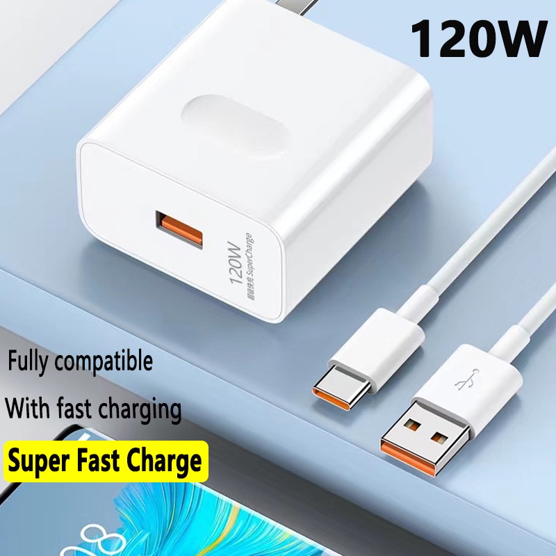 120W USB Fast ชาร์จหัว 6A Android TYPE-C สายชาร์จสําหรับ Realme C53 C55 C35 C33 C31 C30 9 Pro + C25Y