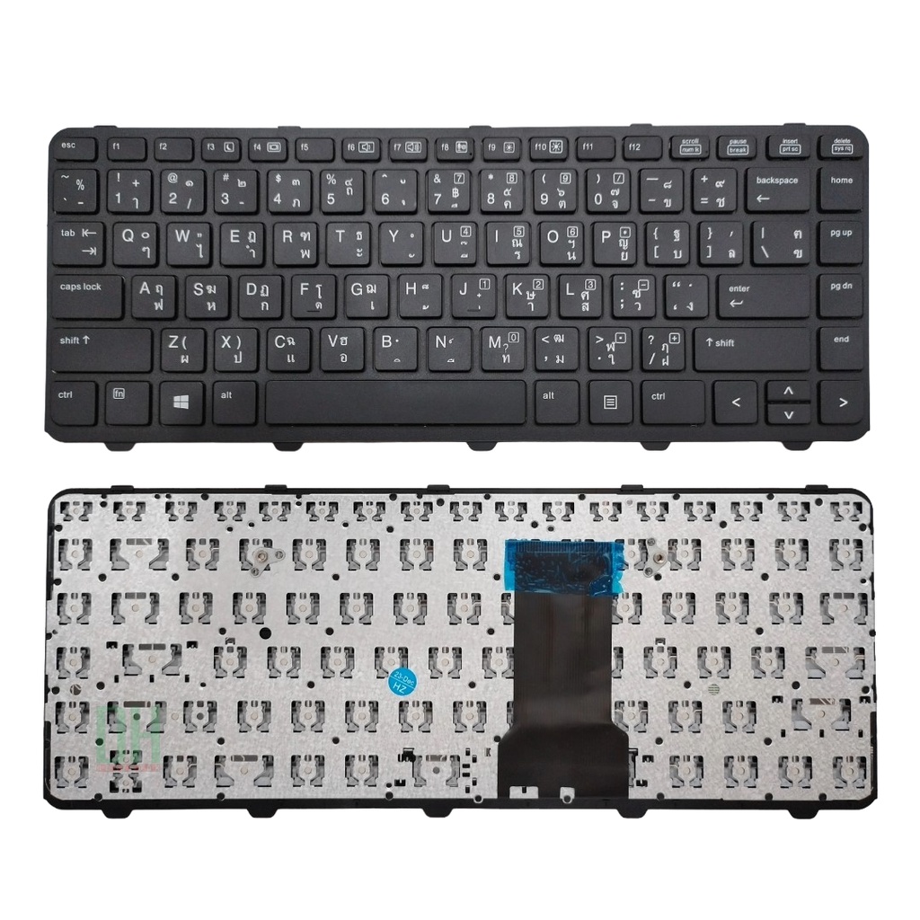 แป้นพิมพ์ คีย์บอร์ดโน๊ตบุ๊ค HP ProBook 430 G1, 435 G1 Laptop Keyboard สีดำ ไทย/eng
