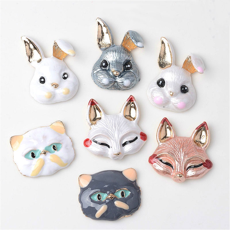 ที่คาดผม โลหะผสม ลายการ์ตูนแมว สุนัขจิ้งจอก กระต่ายน่ารัก DIY