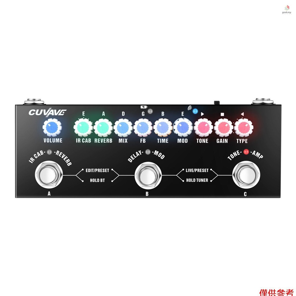 Cuvave CUBE BABY กีตาร์ไฟฟ้ามัลติฟังก์ชั่นแบบพกพารวมเอฟเฟกต์เหยียบพร้อมการเล่นเพลงไร้สายโทรศัพท์บันท