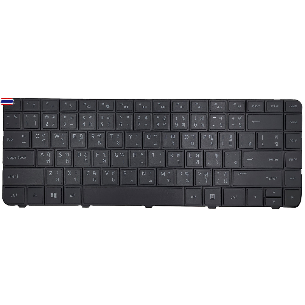 KEYBOARD HP-COMPAQ คีย์อร์ด CQ43 G4-1000 G6 /HP430 431 435 436 CQ57 CQ58 HP1000  ไทย-อังกฤษ สีดำ