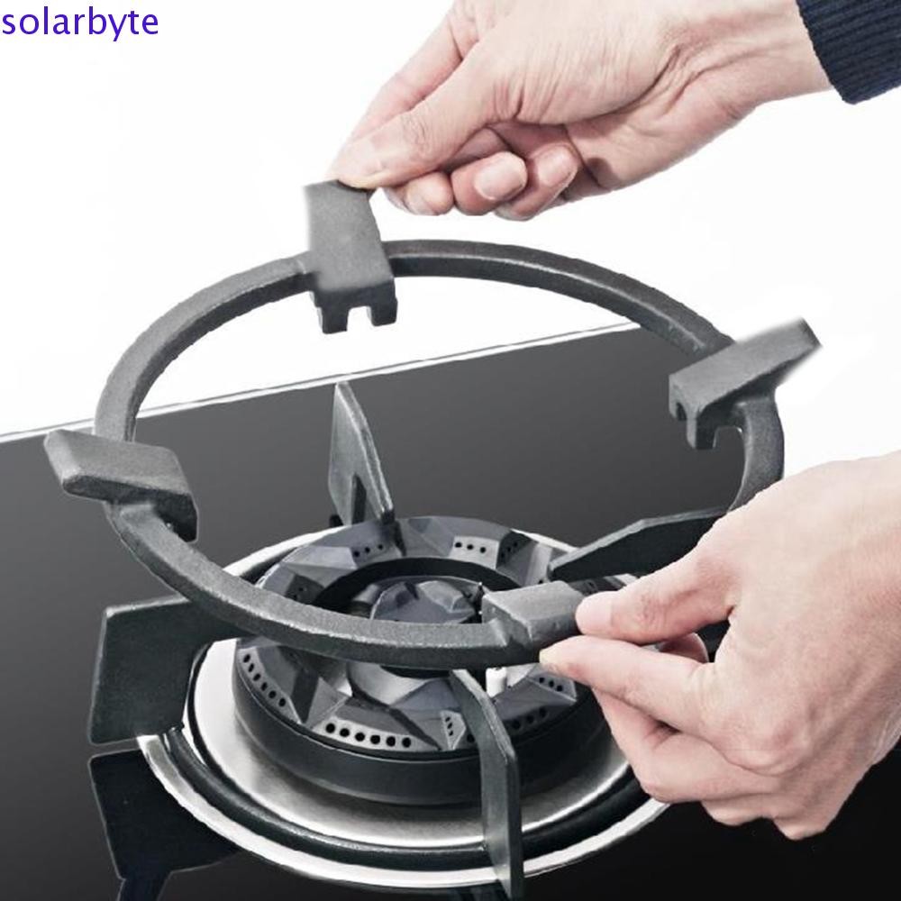 Solarbyte Wok Ring Cauldron Home Carbon Steel Non Slip Round Gas Cooker Pots Holder