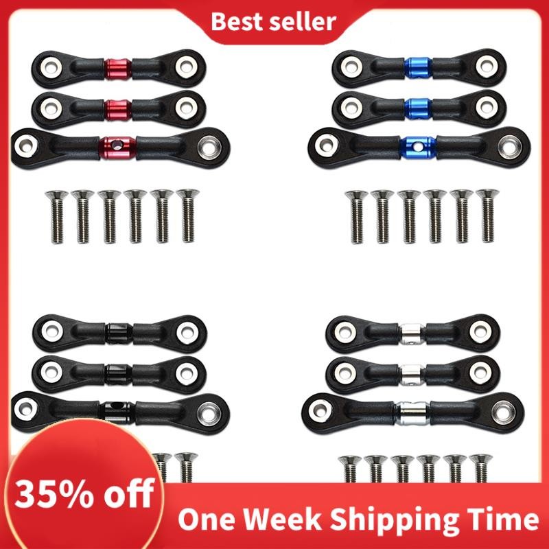 3 ชิ้นพวงมาลัย Link Rod Servo Rod สําหรับ Tamiya TT-02 TT-02T TT02 TT02T 1/10 RC รถอะไหล่อัพเกรดอุปกรณ์เสริมในสต็อก