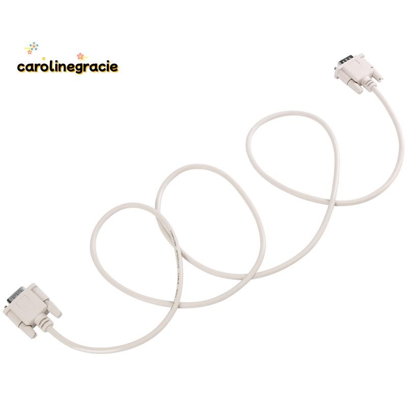 1.4m RS232 DB9 9 Pin Male to VGA Video 15 Pin Male Adapter Cable Light Grey