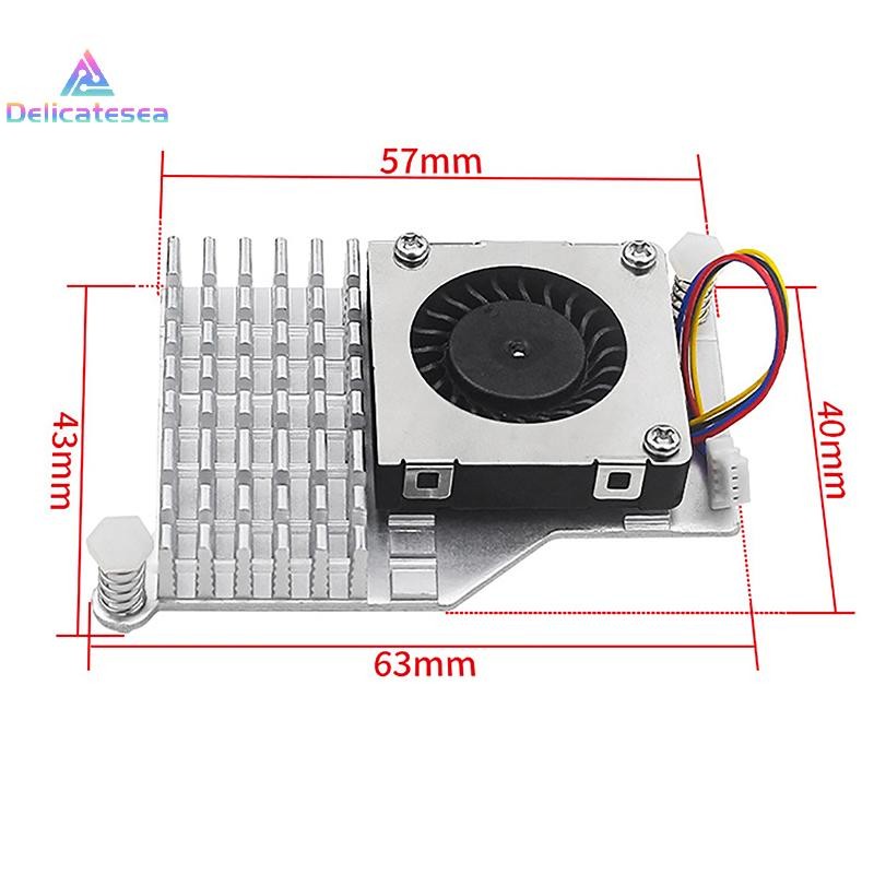 [Delicatesea] PWM พัดลมปรับความเร็วสีดําเงินสีฟ้าหม้อน้ําระบายความร้อนสําหรับ Raspberry Pi 5 Active Aluminium Heatsink ใหม่ - รูปที่ 3