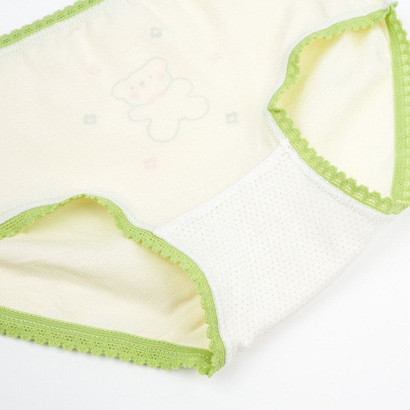 [BANGKOK SHIPPING] กางเกงชั้นใน 4 ชิ้นสําหรับเด็กผู้หญิงผ้าฝ้าย 100% สีเขียวหมีชุดชั้นในสําหรับเด็ก 1-12 ปี เก่า - รูปที่ 6