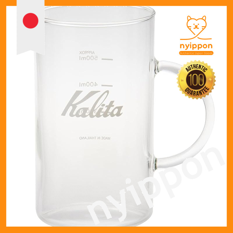 Kalita Washable Coffee Server Heat Resistant Glass 500ml for 2-4 People Microwave and Dishwasher Saf