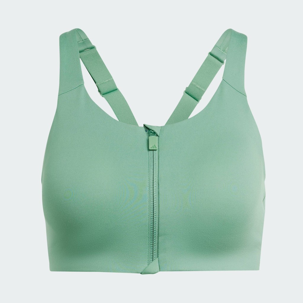 adidas Training TLRD Impact Luxe High-Support Zip Bra Women Green IT6655
