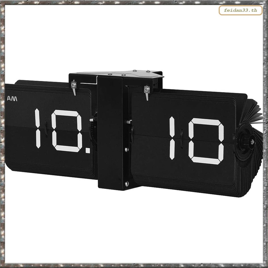 [L Wly] Flip Desk Clock Auto Flip Wall Mount Clock Flip Clock ตกแต่งสําหรับ Office School Hotel