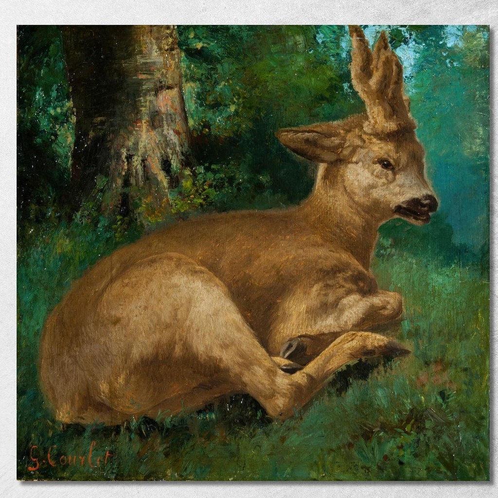 Roebuck Gustave Courbet, cg149 ภาพพิมพ์บนผ้าใบแคนวาส