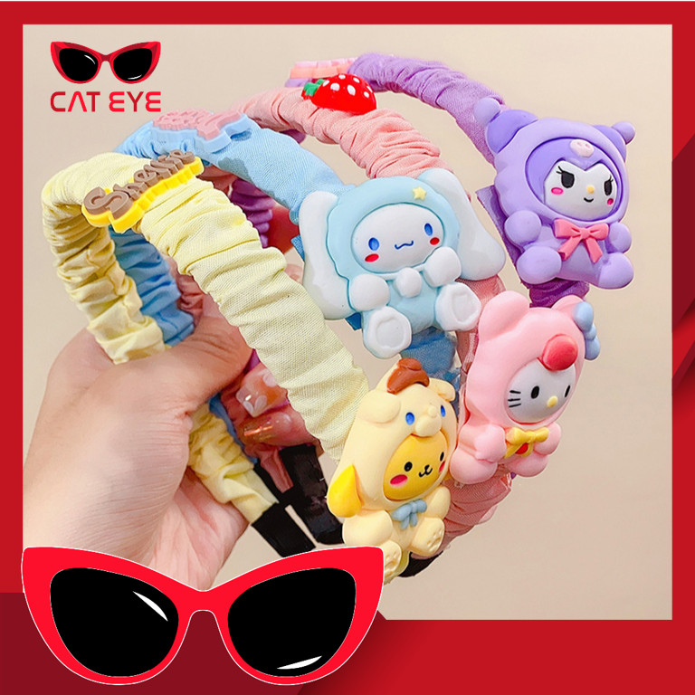 F6103 ที่คาดผม Sanrio Scrunchie / ที่คาดผมแฟชั่นเกาหลีน่ารัก / ที่คาดผมเด็กผู้หญิง / ที่คาดผมตัวละคร