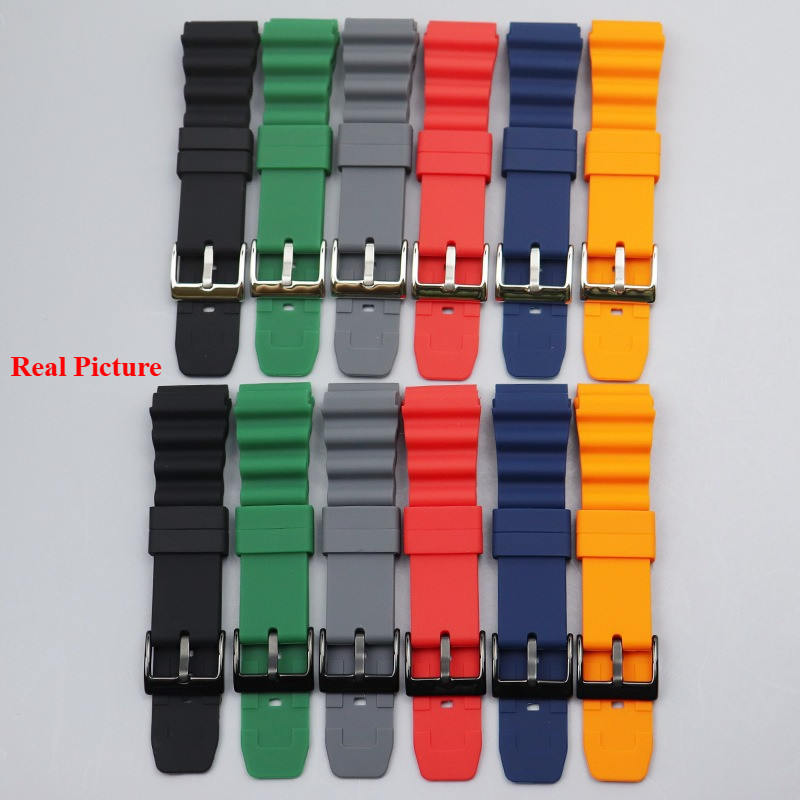 ซิลิโคนกันน้ําสายนาฬิกายาง 20 มม.22 มม.สําหรับ SEIKO 5 Diver TUNA SKX007 SRPD63K1 SKX009 Diver ดําน้ํานาฬิกาเปลี่ยนสายรัดข้อมือผู้หญิงผู้ชายสร้อยข้อมือ