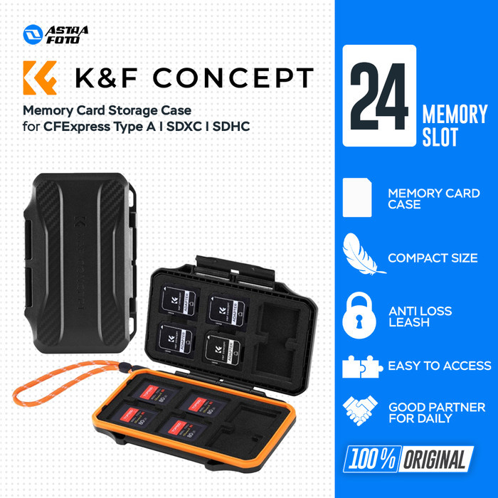 KNF Concept 24 Slot SD Card CFexpress Type A SDXC SDHC การ์ดหน่วยความจํากรณีการจัดเก็บกล่องกันน้ําแล
