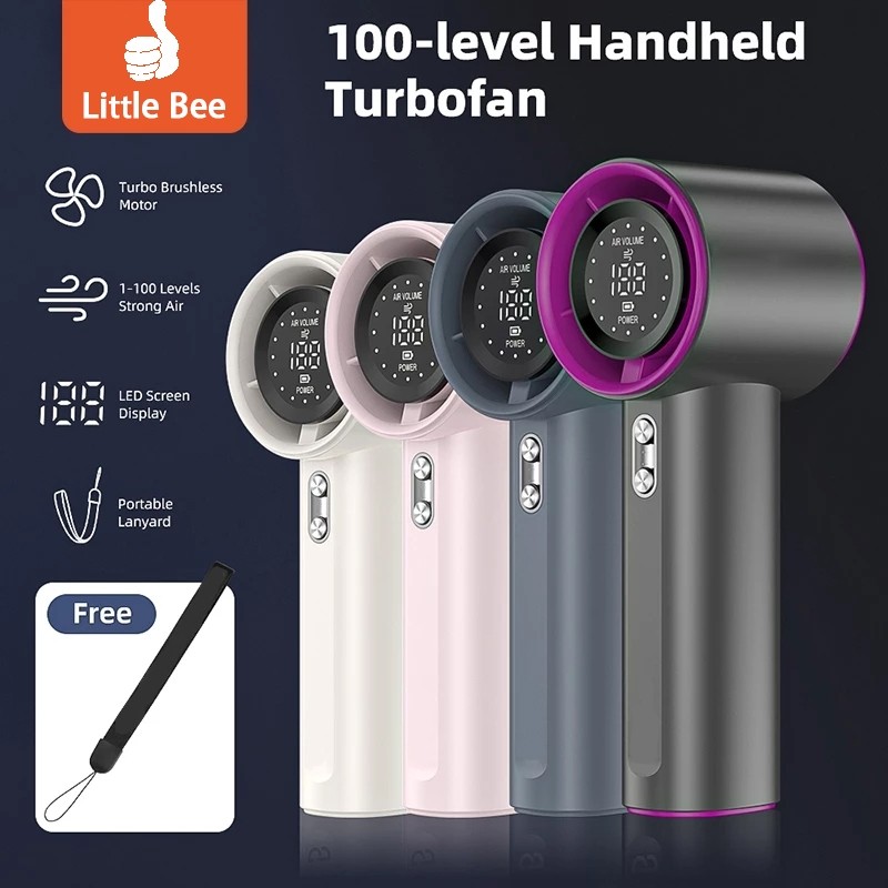 【COD】พัดลมมือถือ ปรับระดับได้ 100 4000mAh พัดลมพกพา ระดับ จอแสดงผล LED ตั้งแคมป์กลางแจ้ง พัดลมพกพา แบตเตอรี่