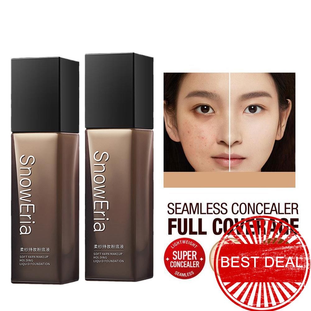 เส้นด้ายนุ่ม Liquid Matte Foundation ติดทนนานถือผิวกันน้ํา Moisturizing Nourishing M5b5