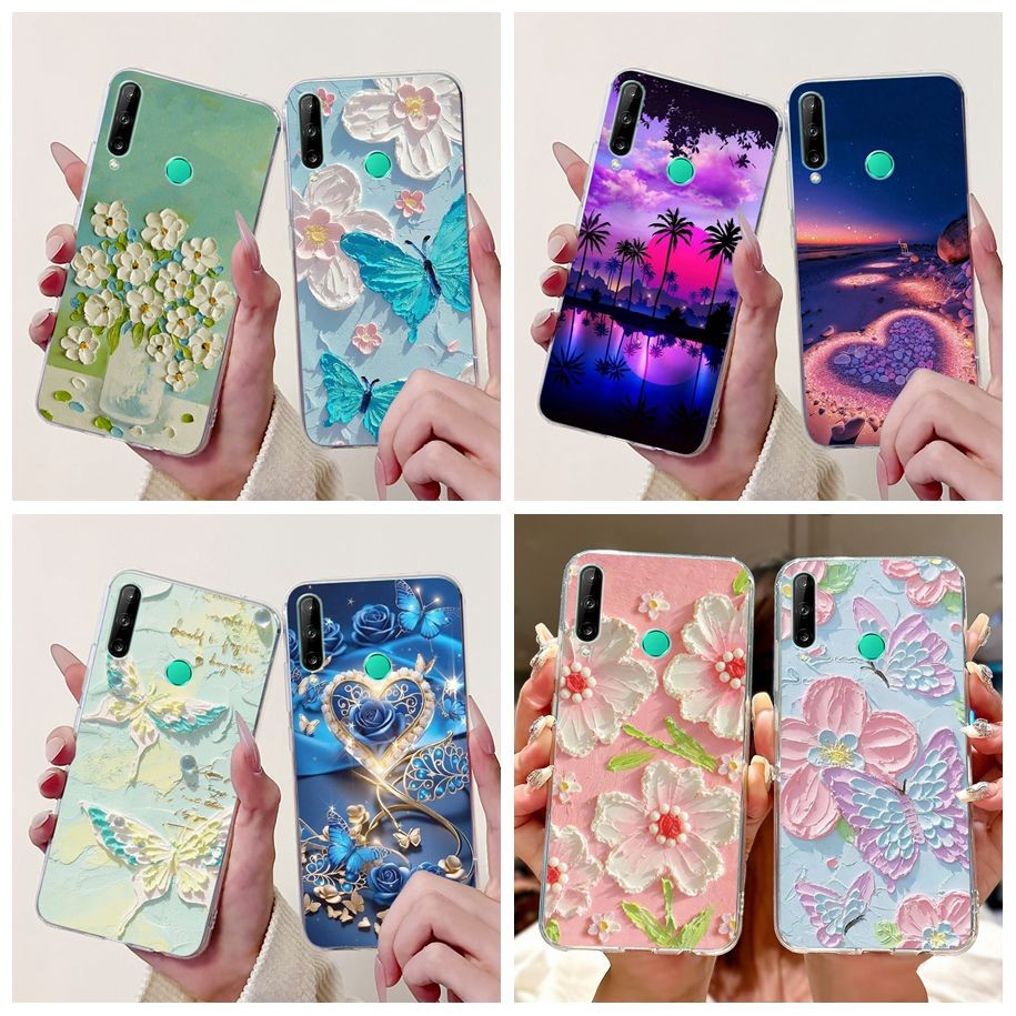 สําหรับ Huawei Y7P 2020 กรณี ART-L28 ART-L29 ฝาครอบซิลิโคนยอดนิยมดอกไม้ Soft TPU สําหรับ Huawei P40 