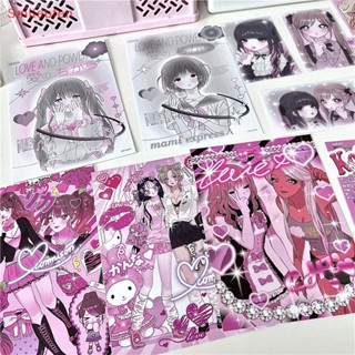 [Smileofen] ใหม่ สติกเกอร์โปสการ์ด ลายสาวญี่ปุ่น Kawaii DIY สําหรับติดตกแต่งผนังห้อง พร็อพถ่ายภาพ 13 ชิ้น