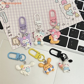 SANRIO Hanprospree&gt; พวงกุญแจ จี้การ์ตูน Cinnamoroll Kuromi Melody สําหรับห้อยกระเป๋า