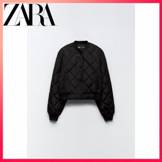 Zara สินค้าใหม่ เสื้อแจ็กเก็ตบอมเบอร์ บุนวมสั้น สําหรับผู้หญิง