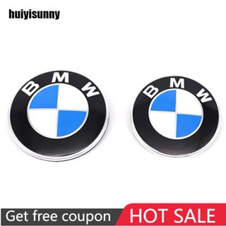 Hys ตราสัญลักษณ์ 74 มม. 82 มม. สีขาว สีฟ้า สําหรับรถยนต์ Bmw E46 E39 E38 E90 E60 Z3 Z4 X3 X5 X6