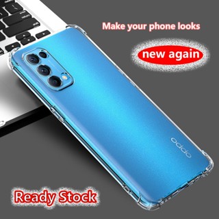 เคสโทรศัพท์มือถือเจลลี่นิ่ม แบบใส กันกระแทก 4 มุม สําหรับ Oppo Reno5 4G 5G K Find X3 Lite CPH2145 CPH2145 CPH2159 CPH2201