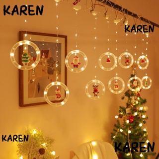 Karen สายไฟหิ่งห้อย LED 10 ดวง รูปดาว 3 เมตร ชาร์จ USB สําหรับแขวนตกแต่งบ้าน เทศกาลคริสต์มาส