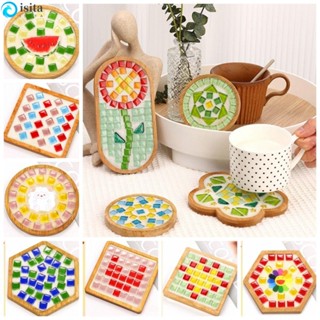 Isita เสื่อรองแก้วโมเสค Diy แบบสวมมือ และแบบฝึกหัด สําหรับเด็กอนุบาล