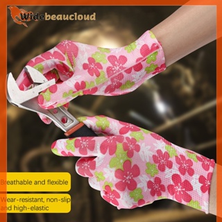 Widebeaucloud ถุงมือทํางาน กันลื่น ทําความสะอาดลานบ้าน สวน ดอกไม้ ถุงมือผู้ชาย ผู้หญิง กันลื่น ครัวเรือน ถุงมือป้องกันแรงงาน ดี