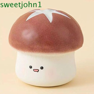 Sweetjohn ของเล่นบีบเห็ด บีบได้ สัมผัสสบาย เด้งกลับช้า ขนาดเล็ก ทนทาน วัสดุยืดหยุ่น ลดความกดดัน สําหรับเด็ก