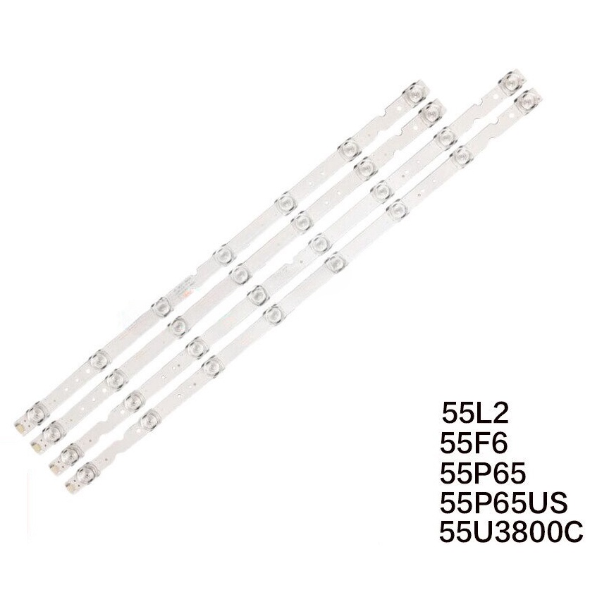 4pcs LED backlight strip สําหรับ TCL 55P65US 55U3800C 55P65 55D6 55F6 55L2 4C-LB5508-HR03J PF02J LB5